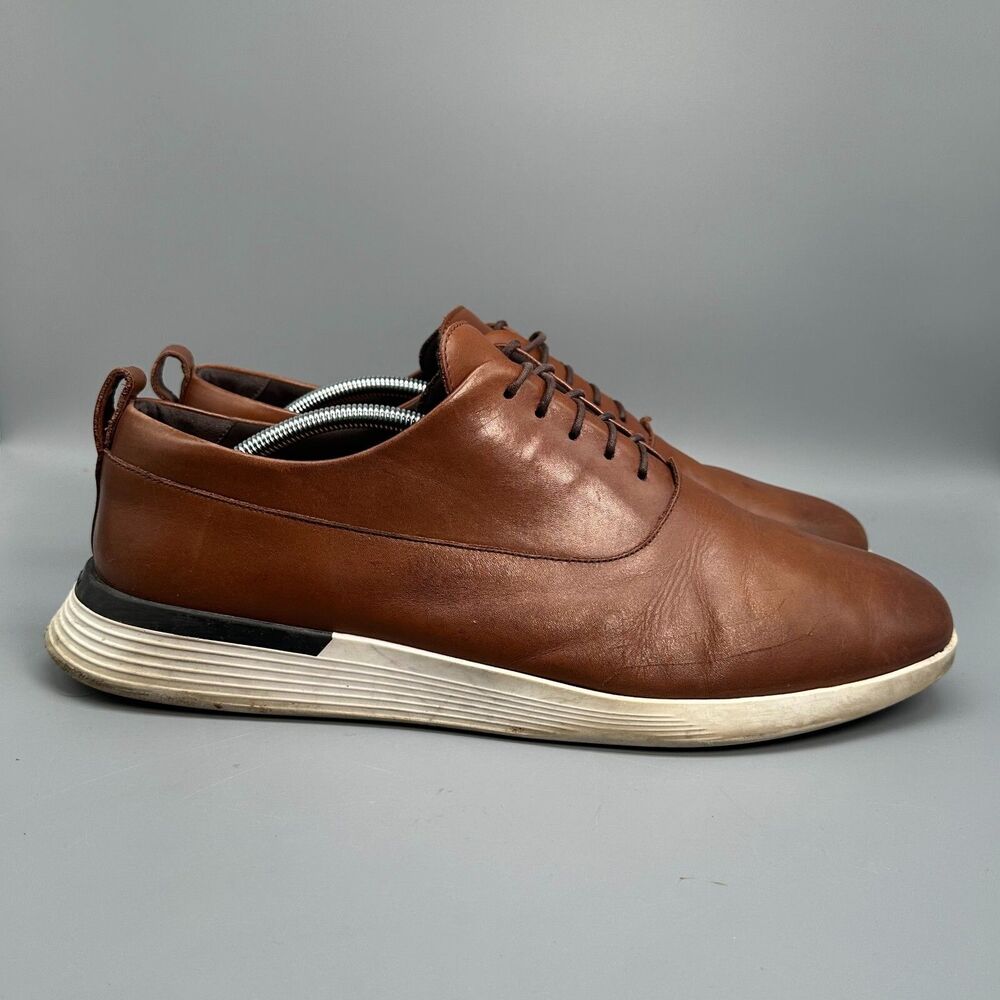 Wolf & Shepherd Crossover Derby Hybrid Mens 14 Brown Dress Shoes Lace-Up Low Top